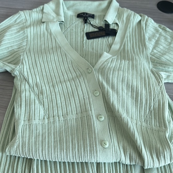 NWT RAG & BONE Esme Mint Green Button-up Midi Dress Size S - Picture 6 of 7